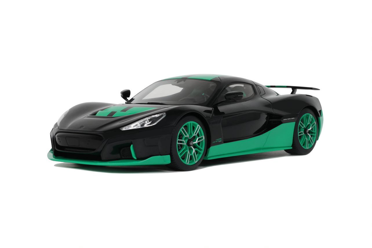 Rimac Nevera Record Car 2023 Zwart/Groen - 1:18
